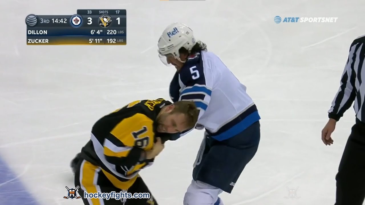 Evgeni Malkin And Brenden Dillon Keep Fighting As Referee Tries To