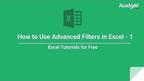 How to Use Advanced Filters in Excel Example - 1 | Sort & Filter Functions in Excel 5