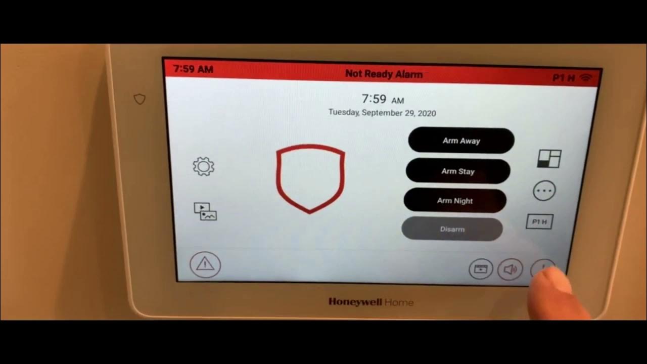 Not Ready Alarm Red Bar Honeywell 6290W Touchscreen Keypad Security