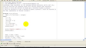 class 970 Algorithms and Logic Programming   Exerc Changing Values ​​in Pascal