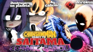 Download Lagu Chainsaw Man React To Saitama vs Cosmic Garou 👊🌀 Final! [🇪🇸🇺🇸🇧🇷] MP3