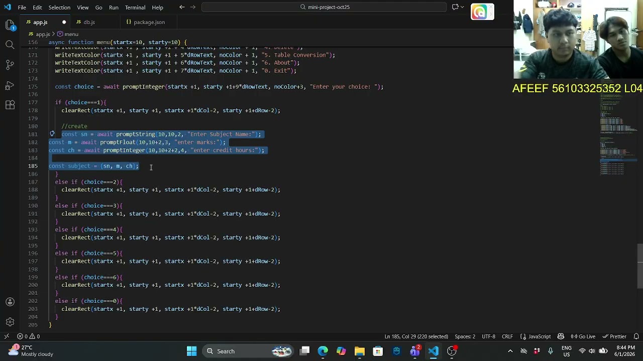 Mini Project Oct25 - 4 - Afeef Nazhan / Muhammad Akram