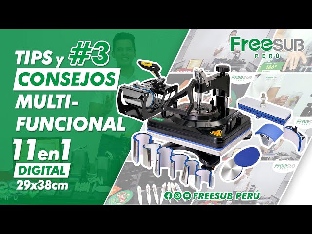 Maquina de Sublimacion 11 En 1 FREESUB 29X38 Plancha Lapiceros