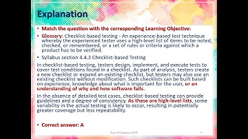 ISTQB Foundation Level. Tips&Tricks. Sample Questions Syll 2018. Session-3
