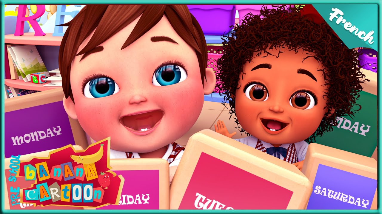 7 Days of the Week + More Nursery Rhymes & Kids Songs Banana Cartoon