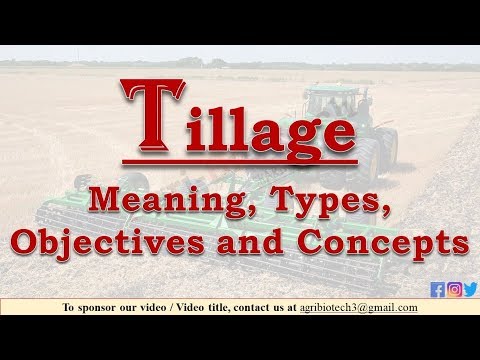 Tillage : Meaning, Types, Objectives and Concepts | Types of Tillage | Modern Concepts of Tillage