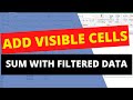 How to sum in excel with filtered data - Subtotal Formula