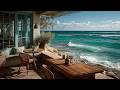 🌊 Morning by the Sea: Coastal Coffee Shop Ambience with Gentle Waves & Birds | Relaxing ASMR Sounds
