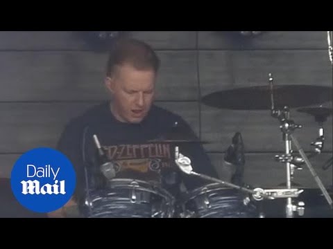 Determined drummer keeps playing despite suffering stroke on stage