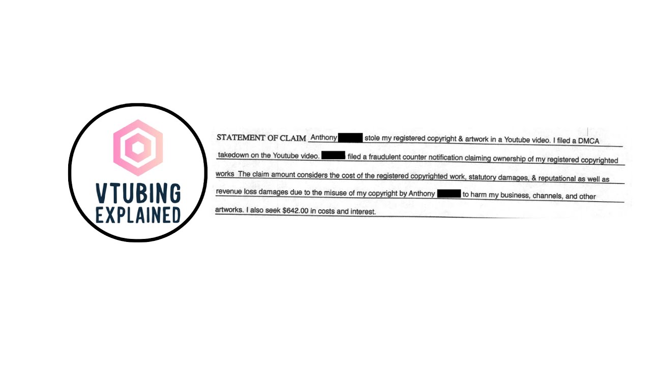 The Lawsuit Against VTubingExplained Explained in 10ish Minutes! (Part 1)