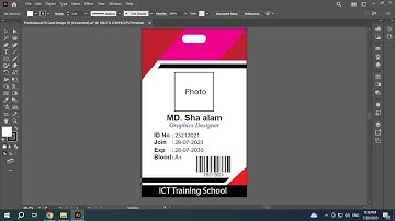 Creating Professional ID Cards Design 01 Adobe Illustrator #idcard #graphicdesign #tutorial