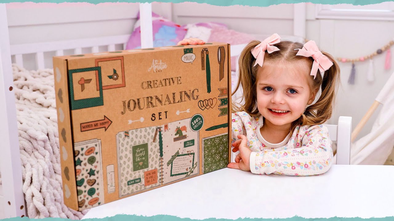 DIY Unicorn Journaling Set/Scrapbook Kit for Girls - Includes Bullet Journal & Scrapbooking Supplies Plus Augmented Reality Experience (Stem Toys) Use