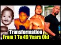 Dwayne &quot;The Rock&quot; Johnson - transformación de 1 a 49 años de edad