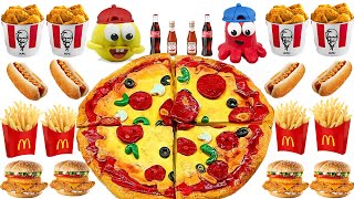 Pac Man Mukbang Безумно гигантская пицца | Есть ASMR | Забавная остановка движения