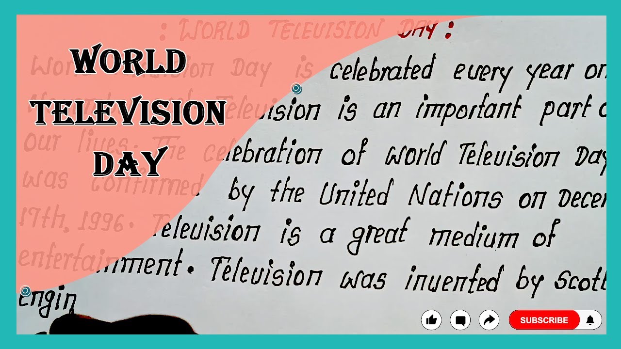 Write English Essay on World Television Day | Easy and Short English Essay on World Television Day