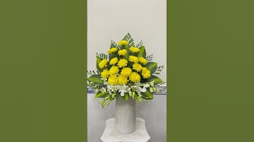 Cách Cắm Bình Hoa Cúc Vàng - Lan Trắng Phổ Biến #cắmhoa #florist#flowers #viralvideo #bouquet #jesus