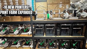 3D Print Farm Startup – Day 6 | Print Farm Expanded +10 New Printers