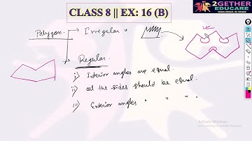 CLASS 8 || ICSE || EX: 16 [B] || CHAPTER 16: UNDERSTANDING SHAPES || PART 1 ||
