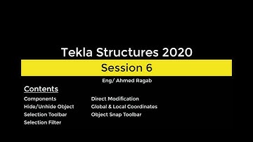 Tekla 2020 Course Session 6