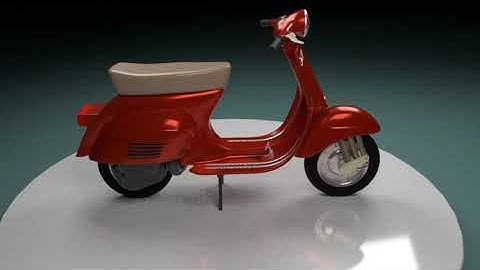Vespa scooter 3D Model - Autodesk Maya -