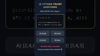Python Tricky Question #20 🔥 | Lambda Map Output 🤯 #shorts #Python