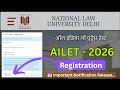 AILET 2026 - Registration, All India Law Entrance Test 2026, AILET 2026 - Notification