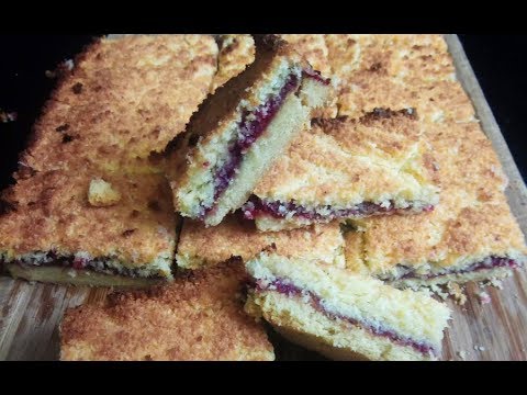 COCONUT RASPBERRY SLICE - simpley cooking - YouTube