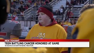 Mentor football team honors student after brave cancer battle