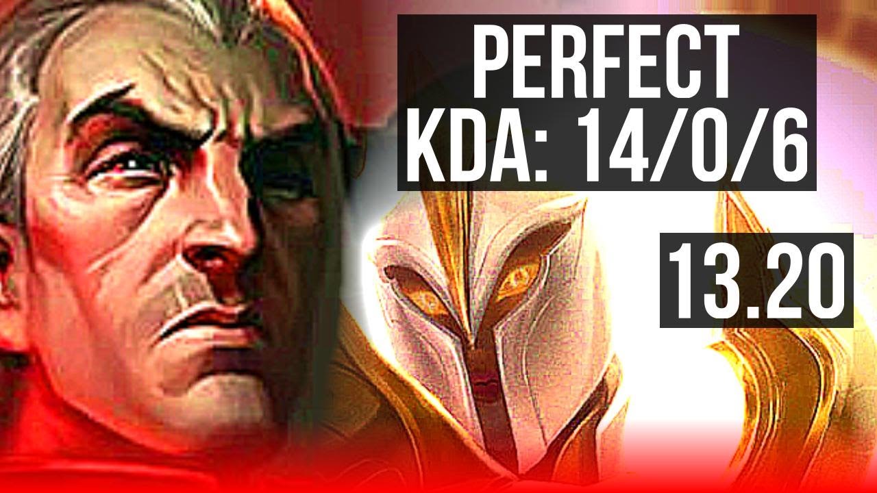 SWAIN vs KAYLE (TOP) | 14/0/6, 8 solo kills, Legendary, 67% winrate | BR Master | 13.20