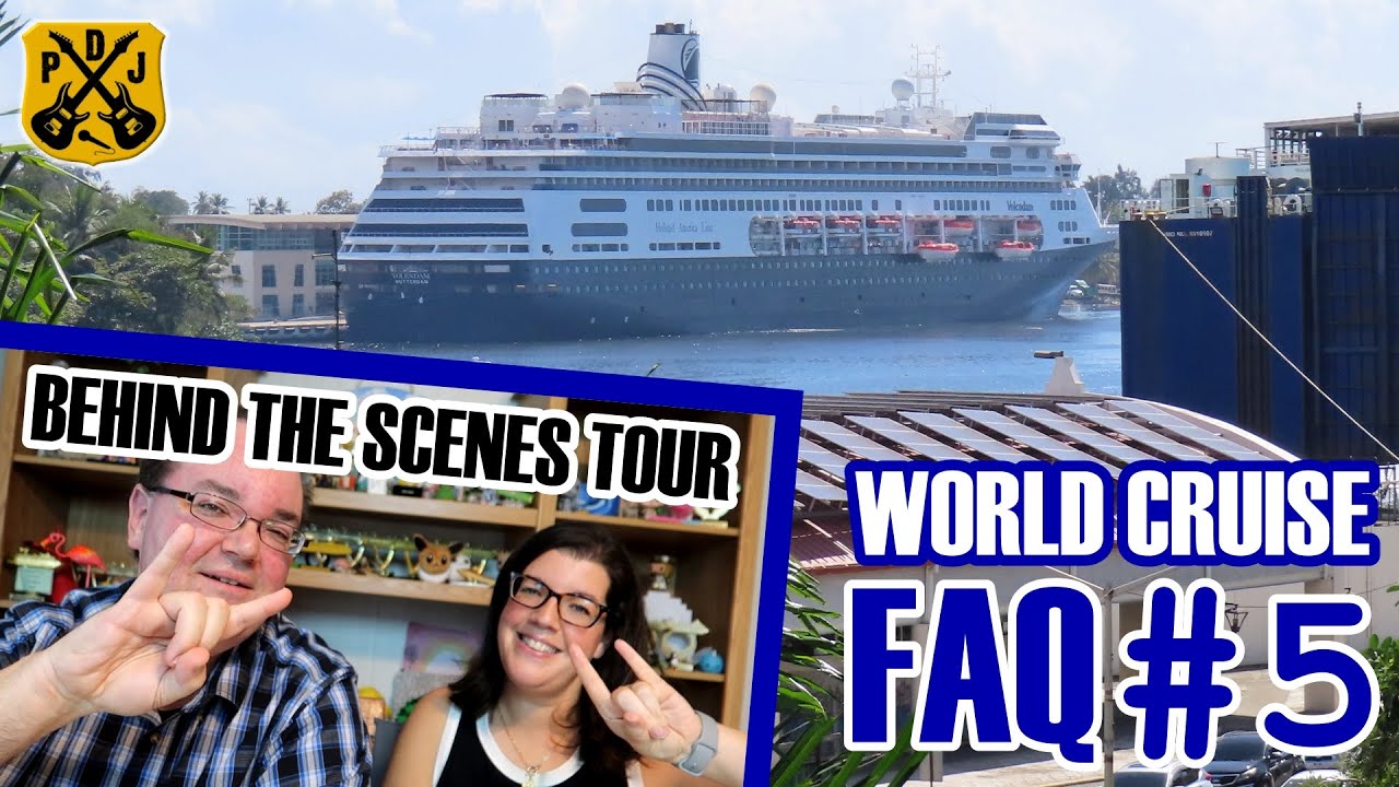 "World Cruise" Q&A #5 - Behind The Scenes Ship Tour, Laundry, Engine Room - HAL Pole-To-Pole Cruise