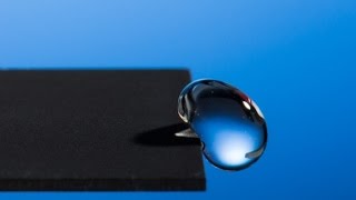 Metal so slick that water bounces