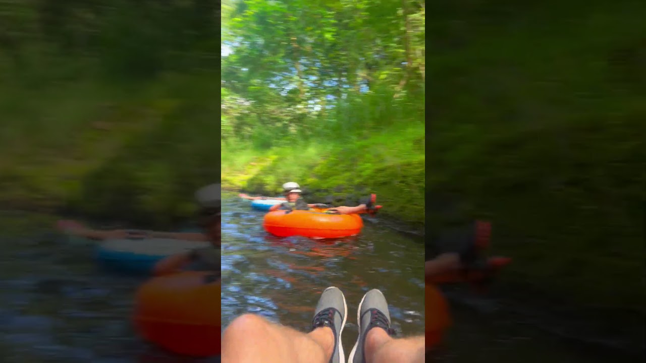 Tubing down hand carved canals in Kauai with Kauai backcountry adventures.
