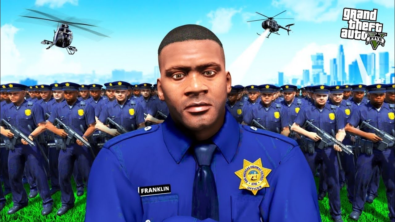 Franklin Joins THE HEAVY POLICE FORCE in GTA 5!! | Lovely Gaming - YouTube