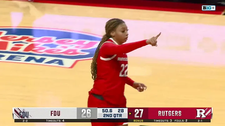Zachara Perkins Steps Through the Lane & Converts vs. FDU | Rutgers Women's Basketball