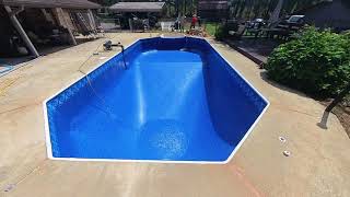 Replacing in ground pool liner, Time lapse Insta360