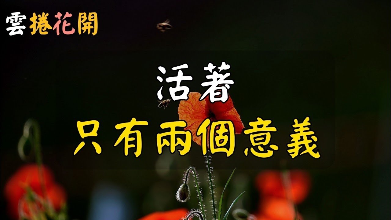 人這一生，不過大夢一場！活著，只有兩個意義，不要悲傷，不要著急，老天欠你的，都在路上！你只管做好你自己，該來的都在路上 弘一法師：當你放下，做好自己，所有奇跡都會發生！#雲捲花開