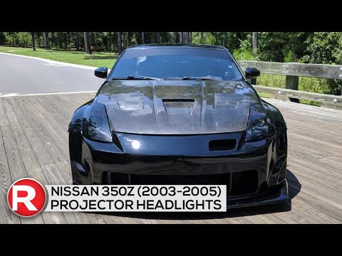 DIY Install – Spec-D Projector Headlights Nissan 350Z w/ HID (03-04-05) SMD LED Strip – Black/Chrome