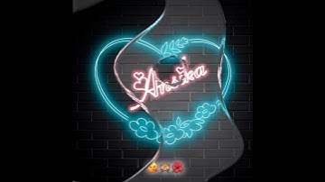 Anshika Nameart status video editing||Neon effect Nameart editing||#nameart #love #nameartediting