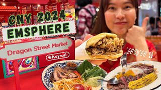2024 Chinese New Year at EMSPHERE, 12 Dragon sculptures, Chinese burger & Co-limited | Aoymui vlog#3