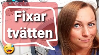 Jag fixar tvätten: sorterar, tvättar, torkar och stryker kläder