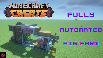 Minecraft Create: 100% AUTOMATED!! Pig Farm Tutorial #createmod