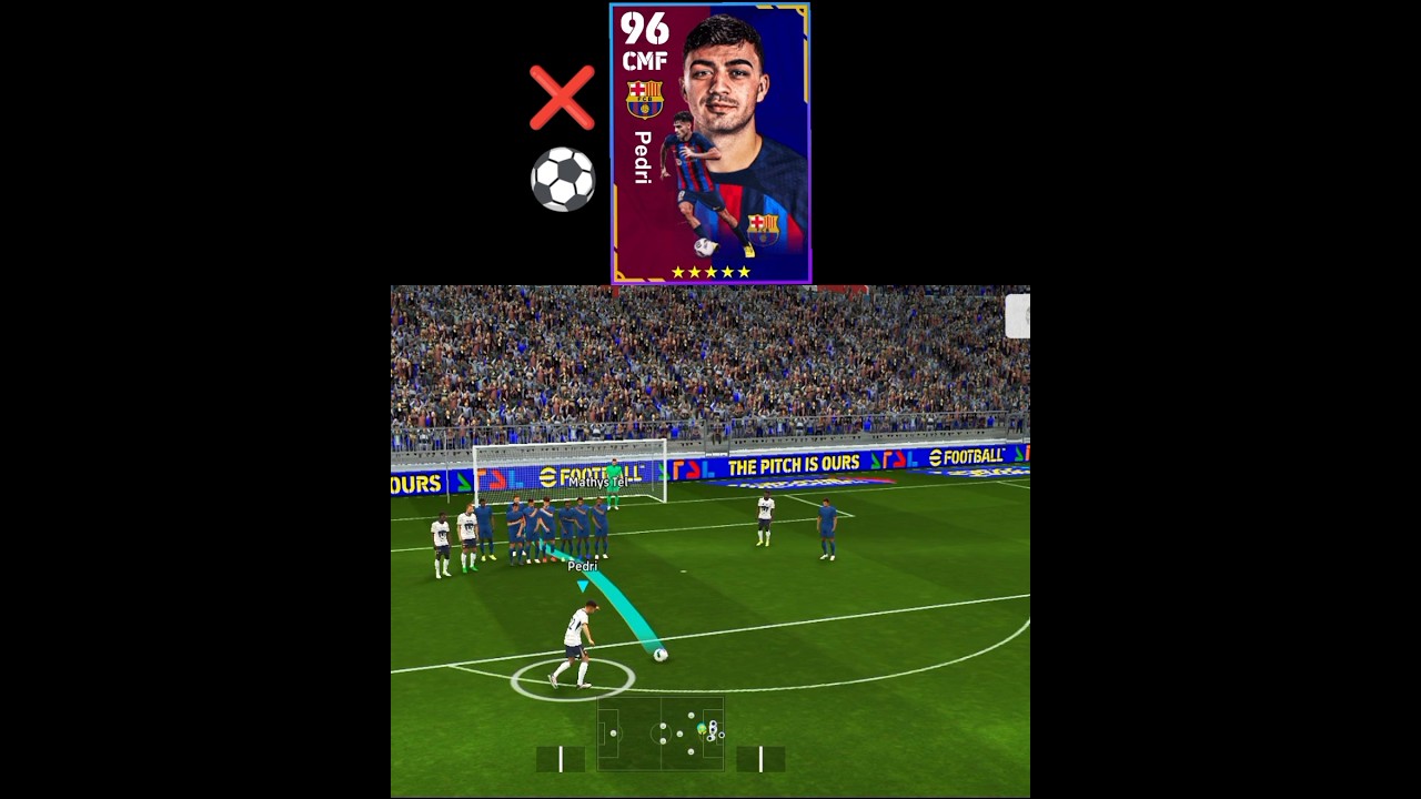 Pedri Under The wall Free Kick,Shooting,Curl & Penalty Challenge efootball 