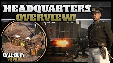 CoD WW2 Headquarters Overview! (Supply Drops, 1v1, Scorestreak Range, & More!)