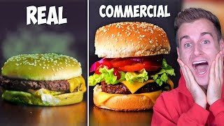 How Food Is In COMMERCIALS vs. REAL LIFE!