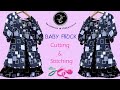 Very easy and beautiful Baby frock cutting and stitching tutorial #babyfrock #babydress