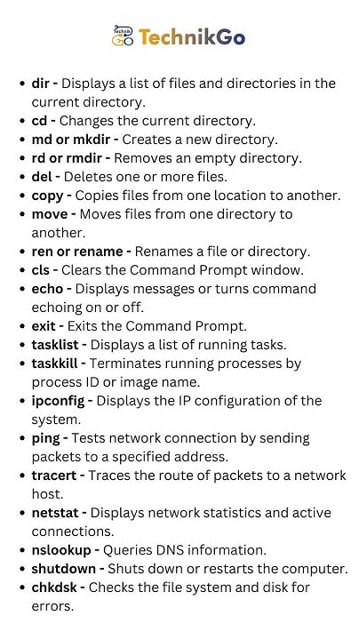 60 commonly used Command Prompt (CMD) commands - YouTube