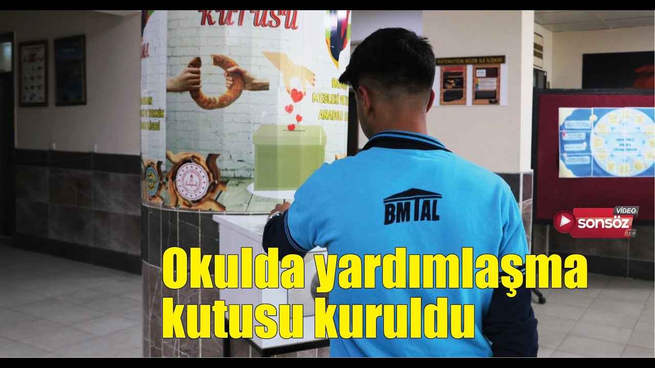 Okulda yardımlaşma kutusu kuruldu