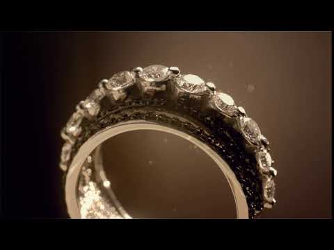 Золотое кольцо с бриллиантами Золотой Век