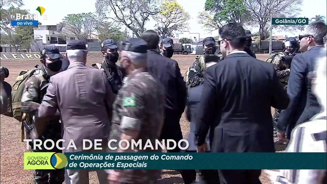 Solenidade de Passagem do Comando de Operações Especiais (GO)  #AoVivo: O  Presidente Jair Bolsonaro participa, em Goiânia (GO), da Solenidade de  Passagem do Comando de Operações Especiais. O General de Brigada