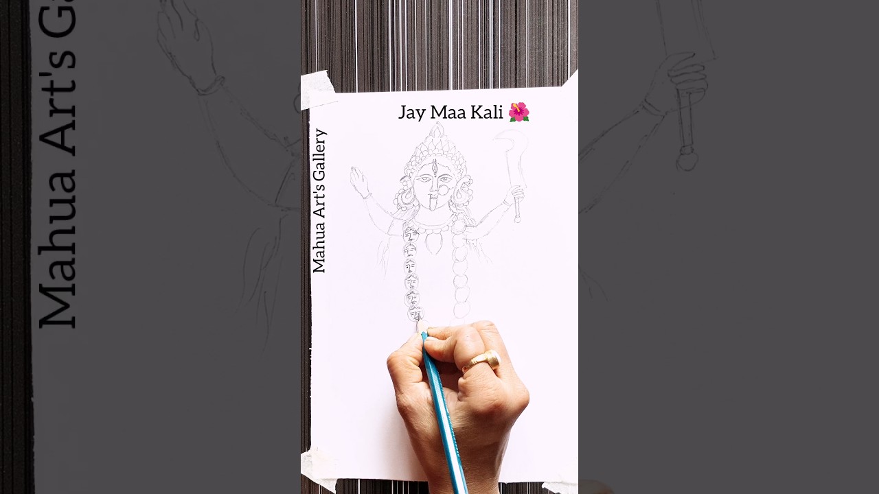 Maa Kali Drawing Tutorial 🌺 